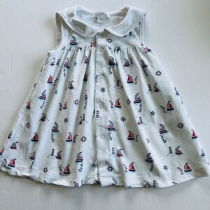 Kissy Kissy White Nautical Print Kids Dress